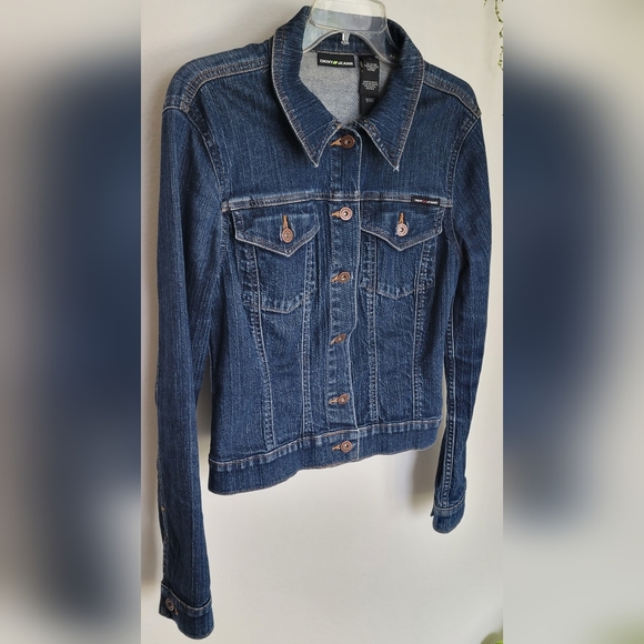 Junior Girls DKNY Denim Jeans Jacket Size L - Picture 2 of 9